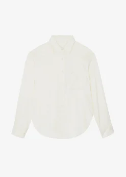 The Frankie Shop Lauren Silky Shirt Cream Online