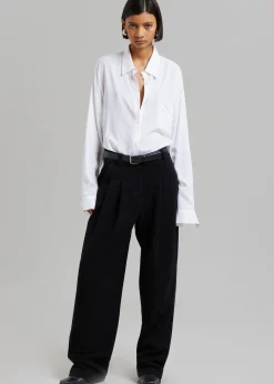 The Frankie Shop Layton Wool Suit Pants Black Best