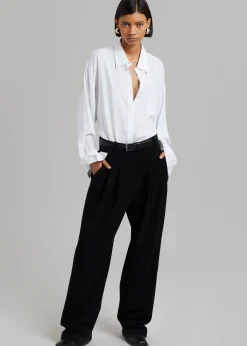 The Frankie Shop Layton Wool Suit Pants Black Best