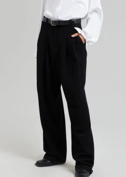 The Frankie Shop Layton Wool Suit Pants Black Best