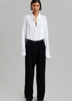 The Frankie Shop Layton Wool Suit Pants Black Best