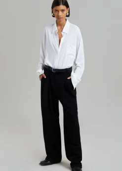 The Frankie Shop Layton Wool Suit Pants Black Best