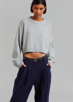 The Frankie Shop Layton Wool Suit Pants Navy