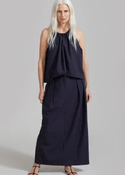 The Frankie Shop Leah Sleeveless Top Navy Clearance