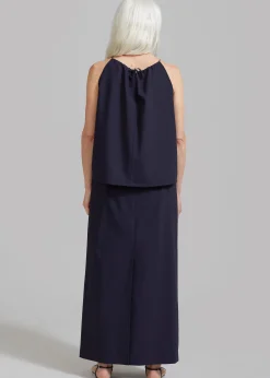 The Frankie Shop Leah Sleeveless Top Navy Clearance