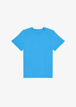 The Frankie Shop Lena Padded Shoulder Tee Cobalt