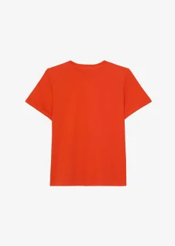 The Frankie Shop Lena Padded Shoulder Tee Red Online