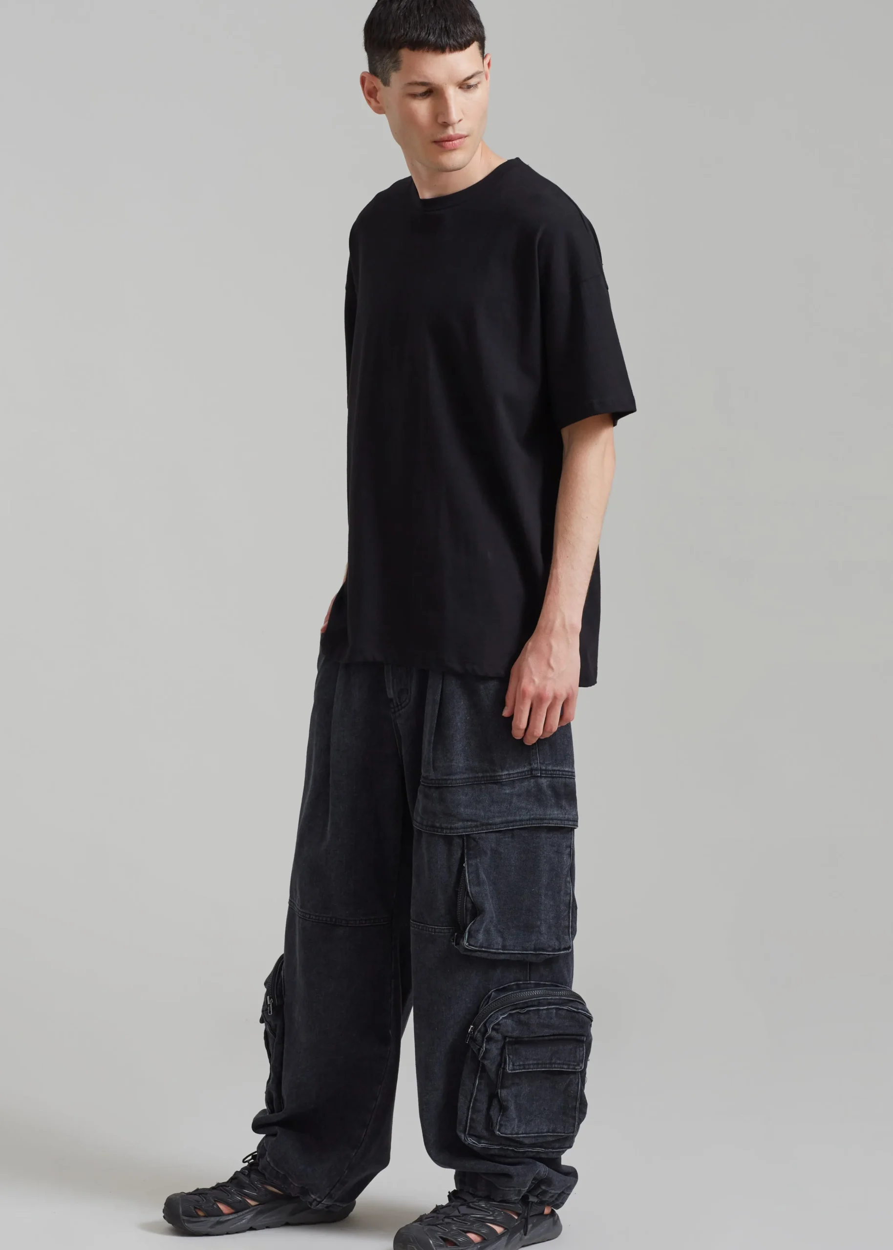 The Frankie Shop Lenny Cargo Jeans Black Washed Outlet