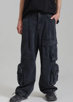 The Frankie Shop Lenny Cargo Jeans Black Washed Outlet