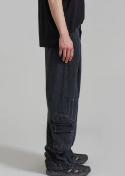 The Frankie Shop Lenny Cargo Jeans Black Washed Outlet