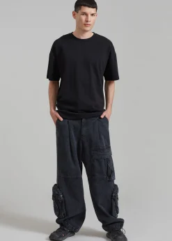 The Frankie Shop Lenny Cargo Jeans Black Washed Outlet