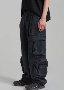 The Frankie Shop Lenny Cargo Jeans Black Washed Outlet