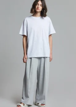 The Frankie Shop Lilou Simple Tee Light Grey Melange Hot