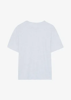 The Frankie Shop Lilou Simple Tee Light Grey Melange Hot