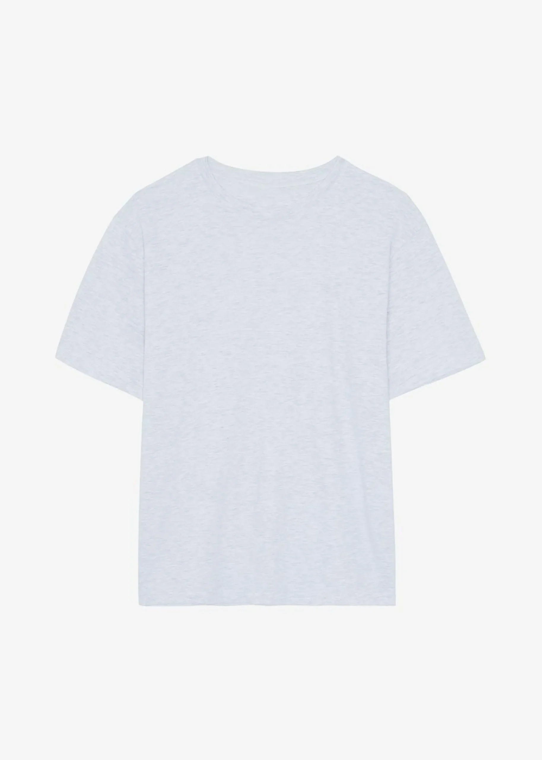 The Frankie Shop Lilou Simple Tee Light Grey Melange Hot