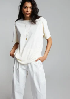 The Frankie Shop Lilou Simple Tee Beige Sale