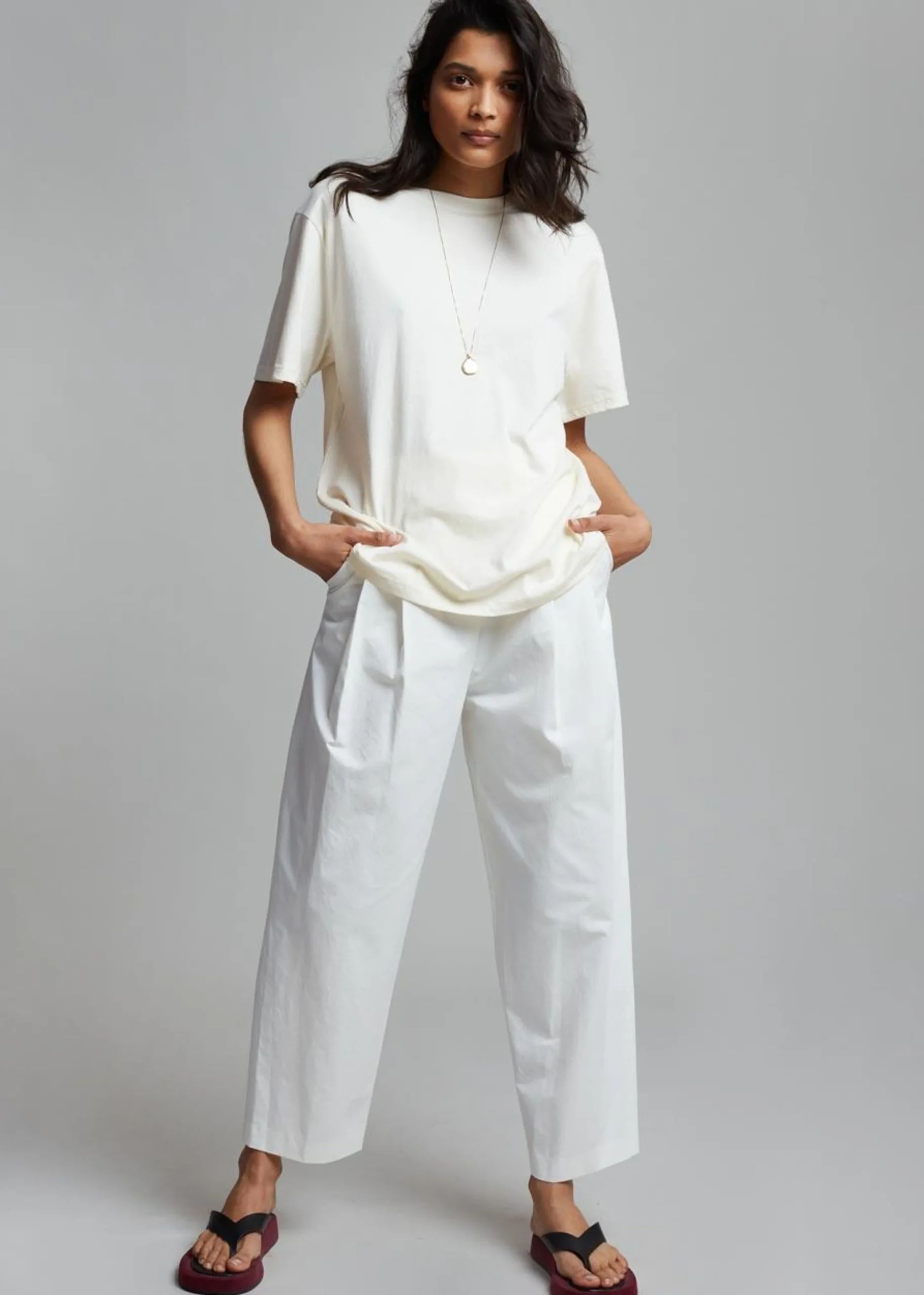 The Frankie Shop Lilou Simple Tee Beige Sale