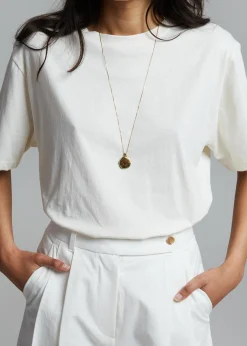 The Frankie Shop Lilou Simple Tee Beige Sale