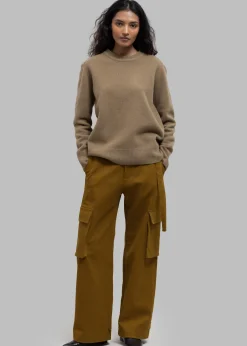The Frankie Shop Lin Cargo Pants Dark Mustard New