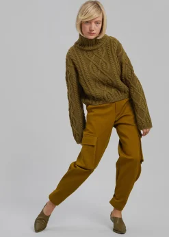 The Frankie Shop Lin Cargo Pants Dark Mustard New