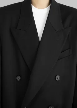 The Frankie Shop London Double Breasted Coat Black Clearance
