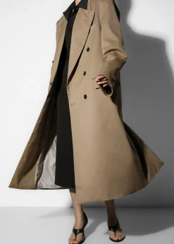 The Frankie Shop London Double Breasted Coat Taupe Sale