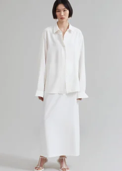 The Frankie Shop Lotta Fluid Shirt Off White Outlet