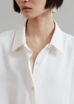The Frankie Shop Lotta Fluid Shirt Off White Outlet