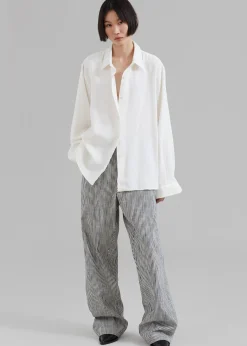 The Frankie Shop Lotta Fluid Shirt Off White Outlet