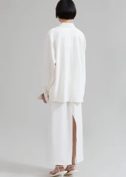 The Frankie Shop Lotta Fluid Shirt Off White Outlet