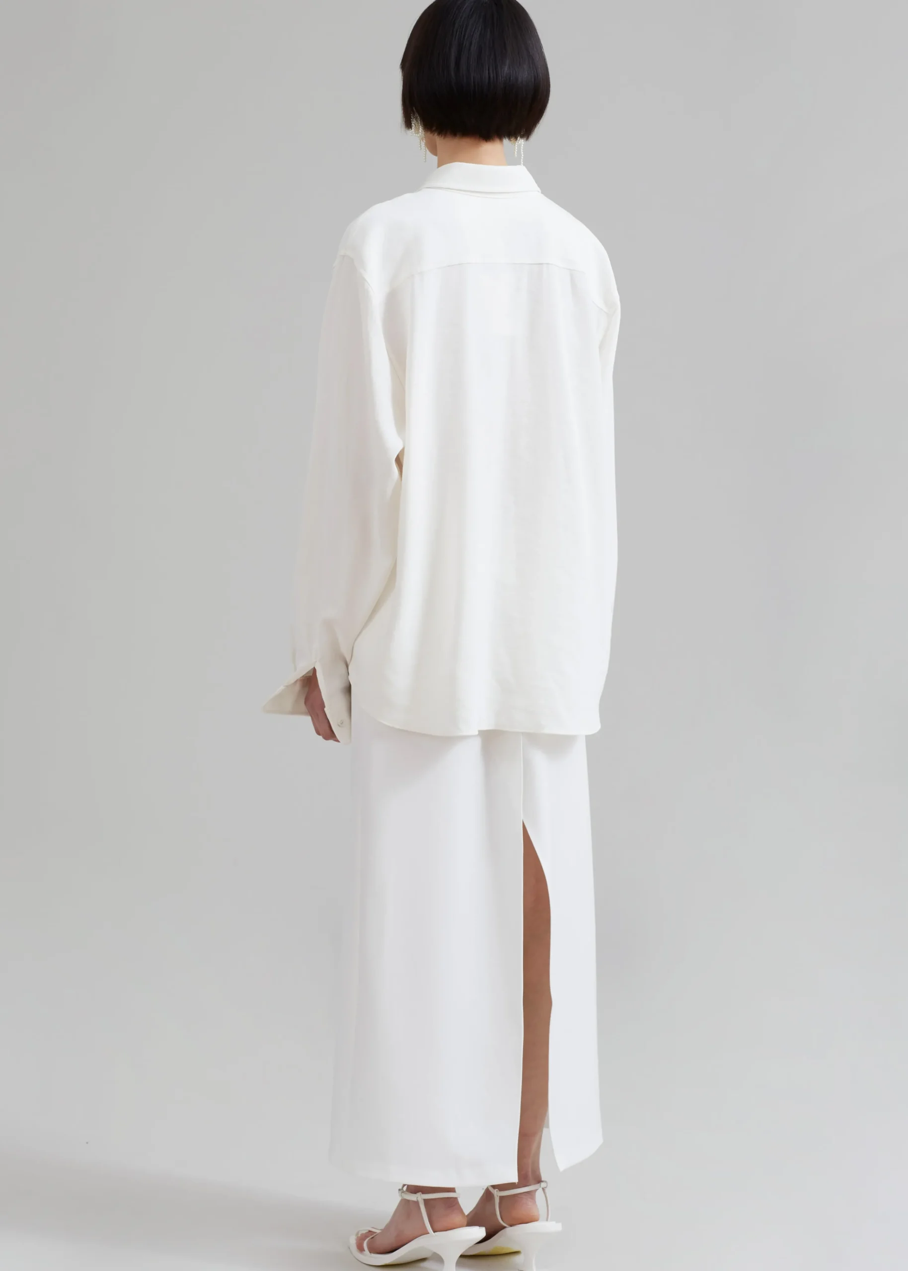 The Frankie Shop Lotta Fluid Shirt Off White Outlet