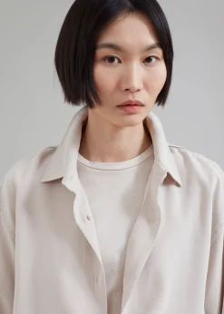 The Frankie Shop Lotta Fluid Shirt Beige Discount