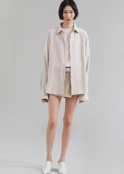 The Frankie Shop Lotta Fluid Shirt Beige Discount
