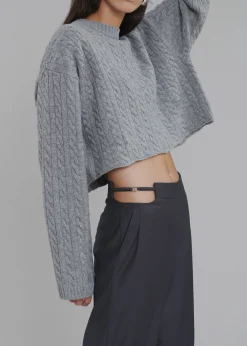 The Frankie Shop Louise Cut Out Trousers Charcoal Hot