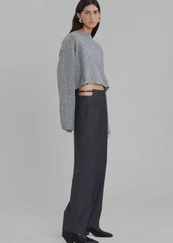 The Frankie Shop Louise Cut Out Trousers Charcoal Hot