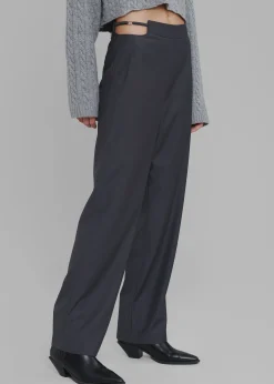 The Frankie Shop Louise Cut Out Trousers Charcoal Hot