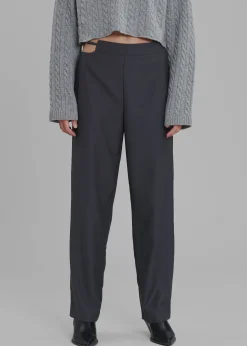 The Frankie Shop Louise Cut Out Trousers Charcoal Hot