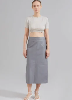The Frankie Shop Loulou Studio Adas Cropped Top Grey Melange Outlet
