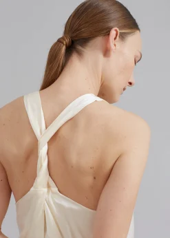 The Frankie Shop Loulou Studio Estor Silk Tank Top Ivory Online