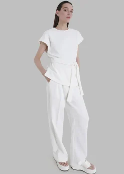 The Frankie Shop Loulou Studio Guna Boucle Top Ivory Discount