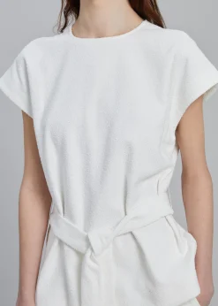 The Frankie Shop Loulou Studio Guna Boucle Top Ivory Discount