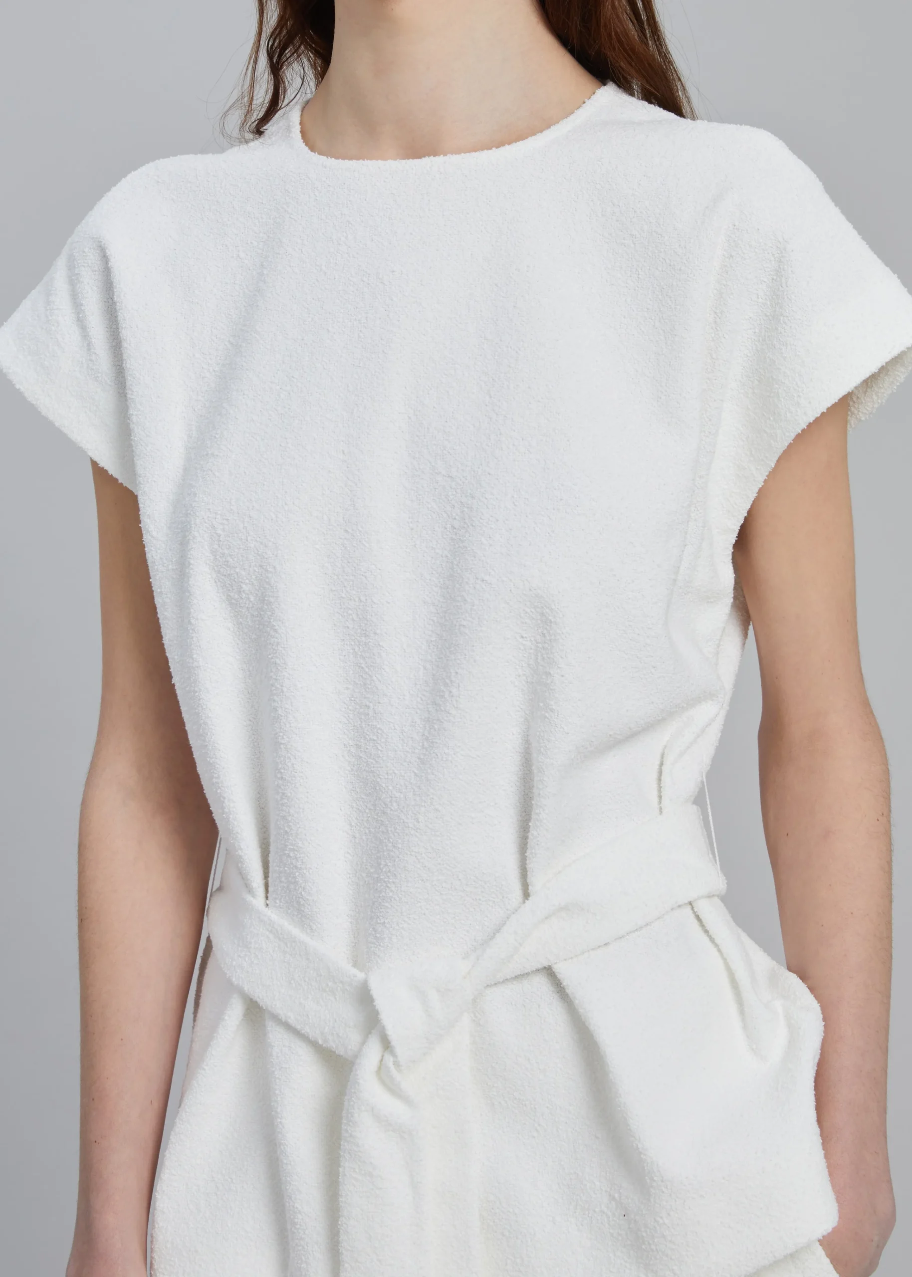The Frankie Shop Loulou Studio Guna Boucle Top Ivory Discount