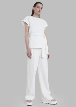 The Frankie Shop Loulou Studio Guna Boucle Top Ivory Discount