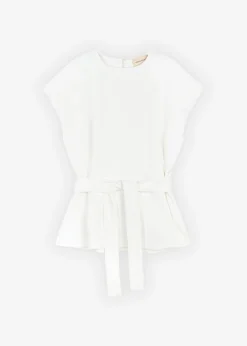 The Frankie Shop Loulou Studio Guna Boucle Top Ivory Discount
