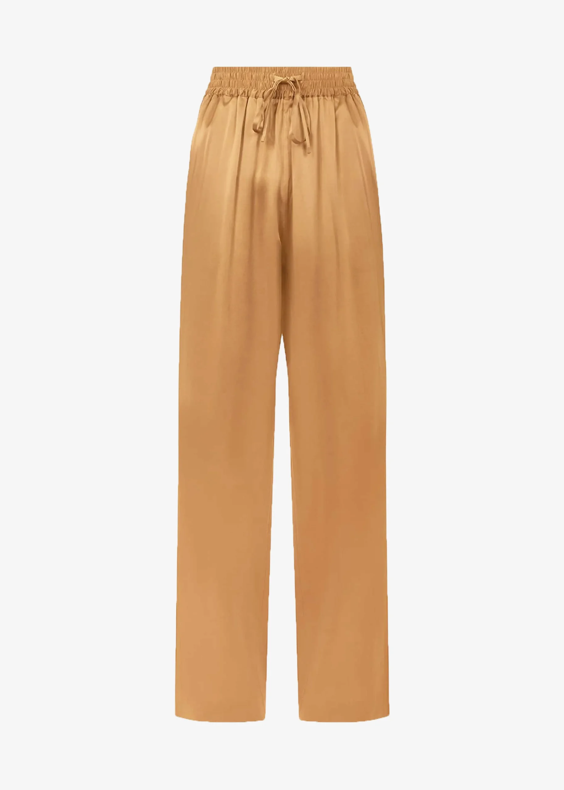 The Frankie Shop Loulou Studio Soma Silk Pants Camel Best