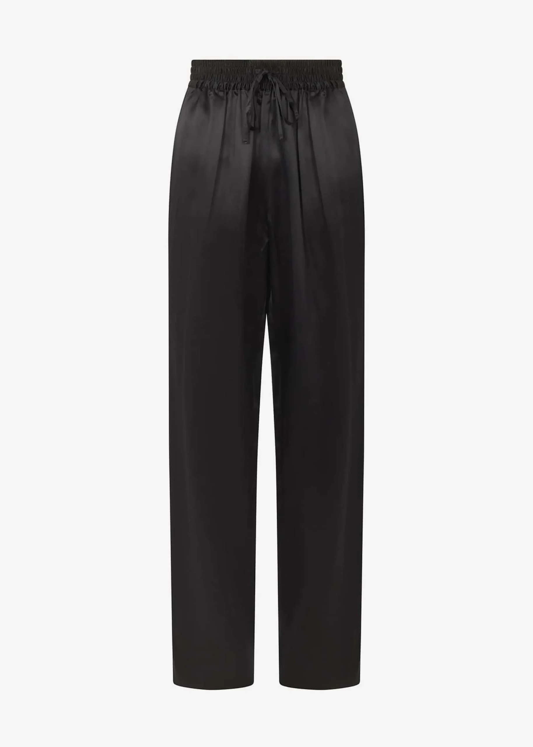 The Frankie Shop Loulou Studio Soma Silk Pants Black
