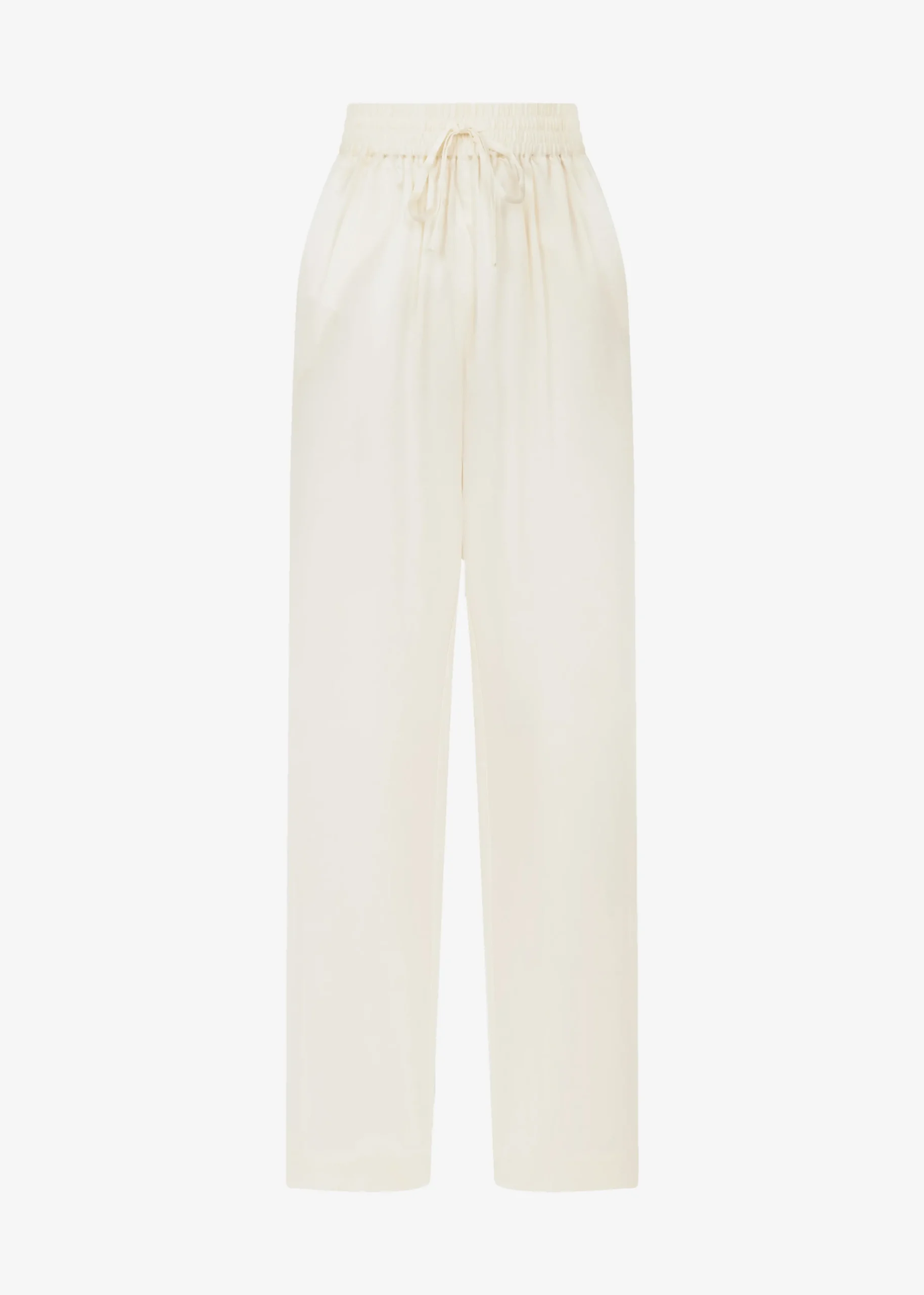 The Frankie Shop Loulou Studio Soma Silk Pants Ivory Online