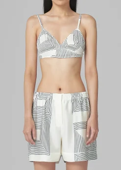 The Frankie Shop Low Classic Bra Top Print Clearance