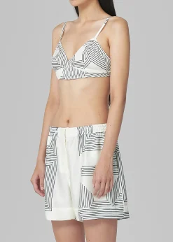 The Frankie Shop Low Classic Bra Top Print Clearance