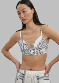 The Frankie Shop Low Classic Bra Top Print Clearance